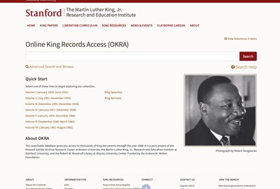 Stanford's King Institute Documents Search Engine