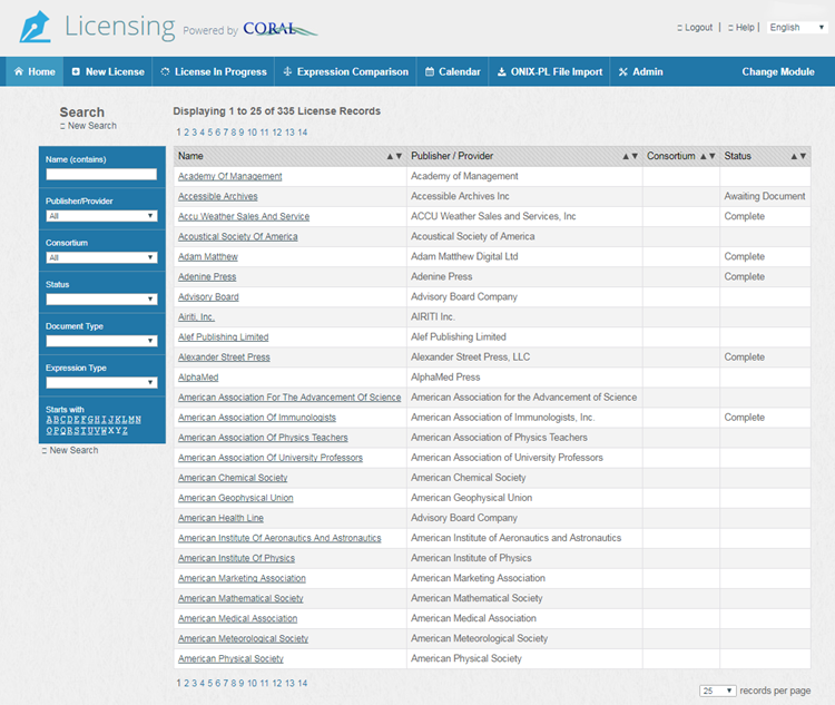 CORAL ERM Hosting