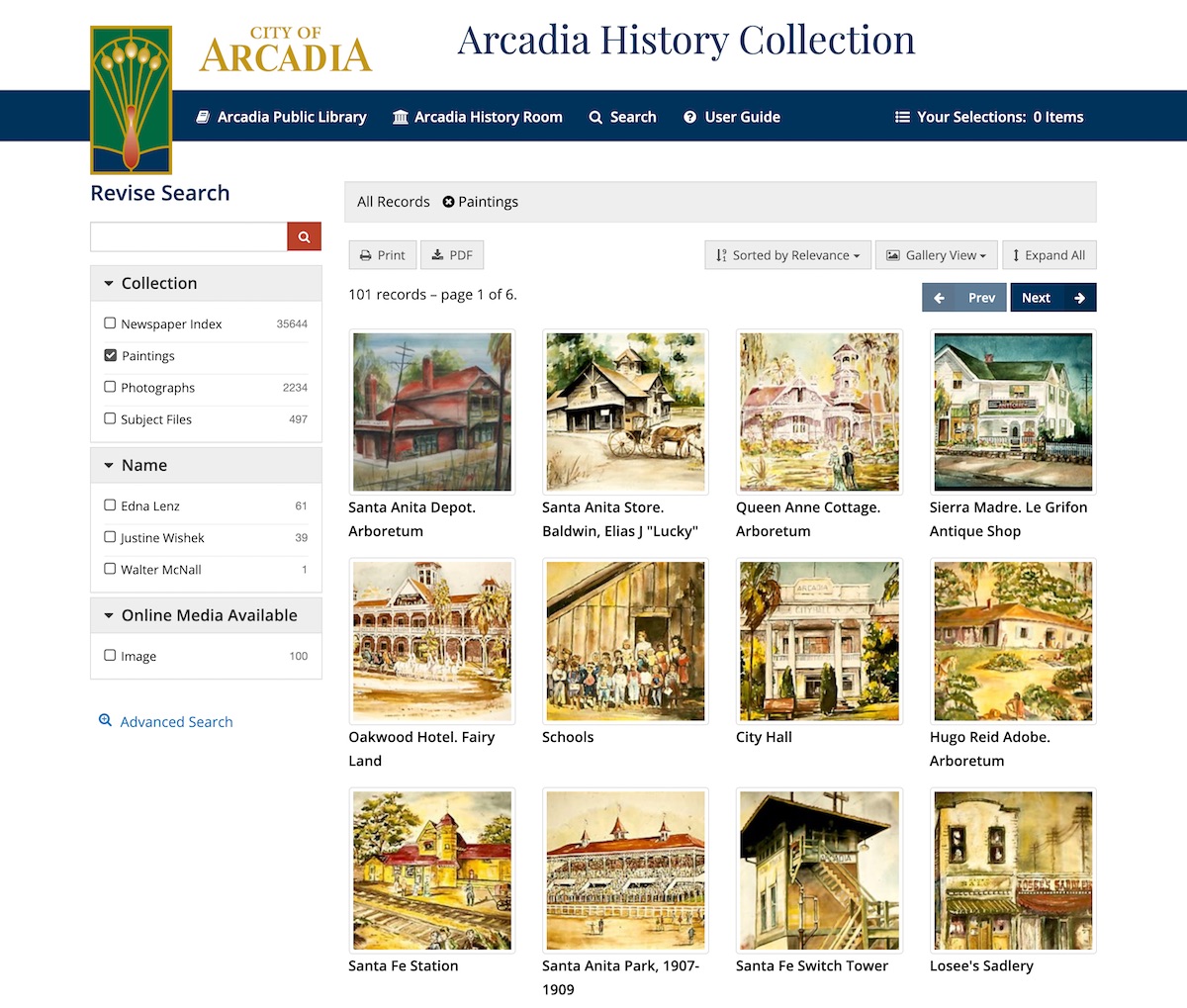 Arcadia Public Library History Collection