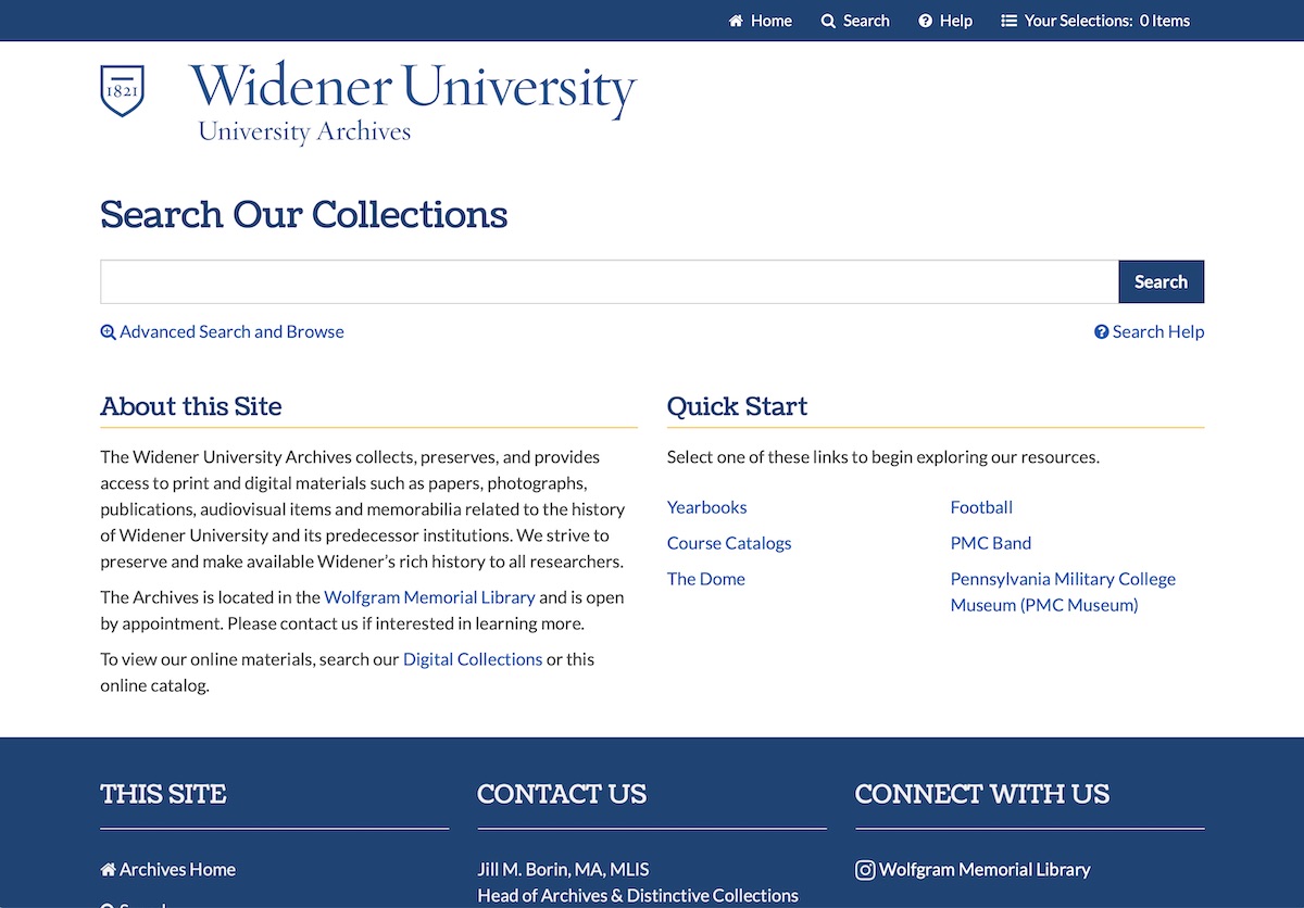 Widener University Archives