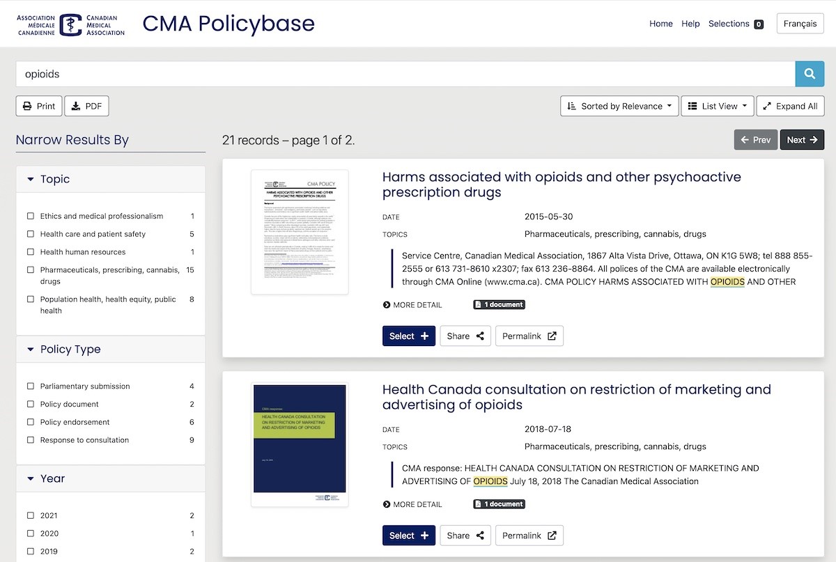 CMA Policybase