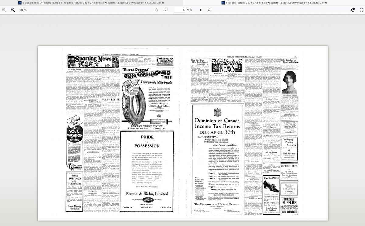 Bruce County Historic Newspapers Flipbook Viewer