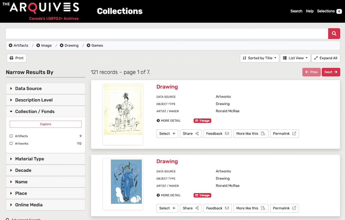 ArQuives Collections Search Results