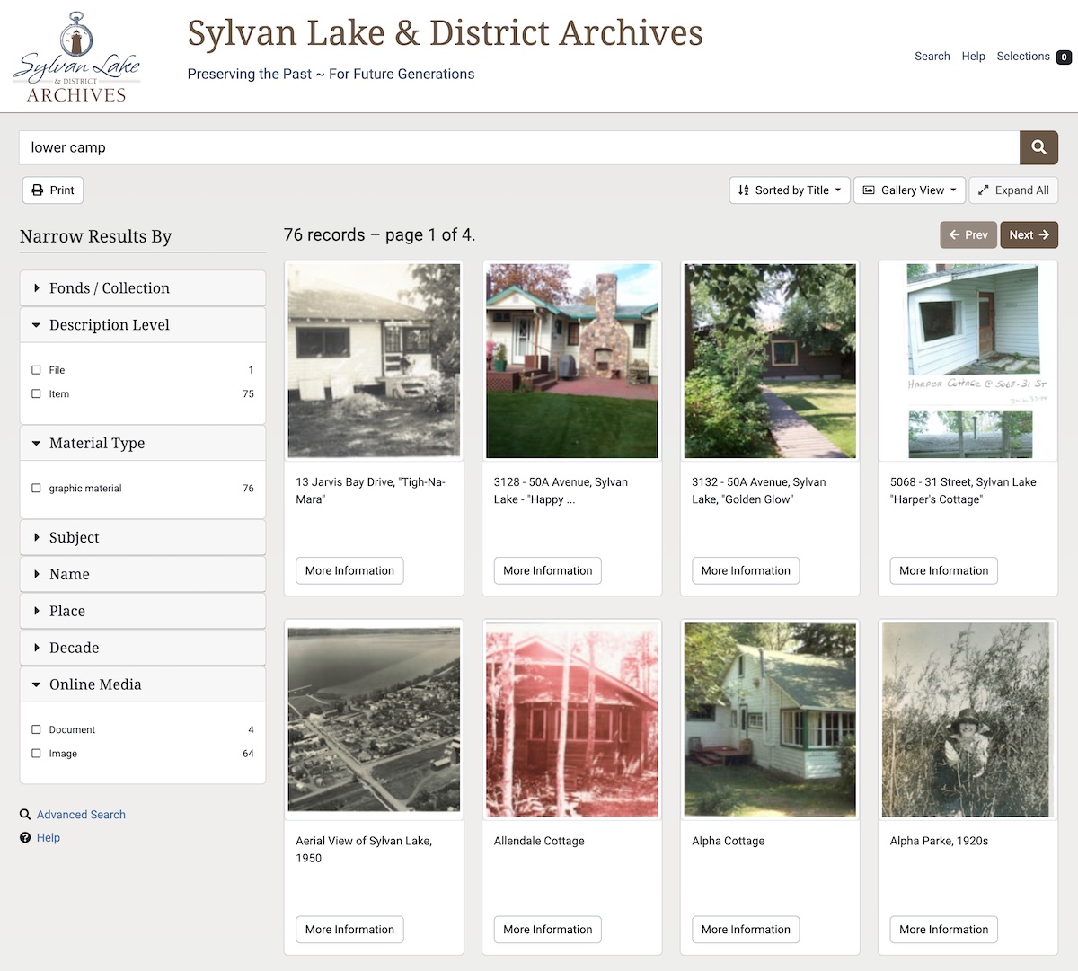 Sylvan Lake and District Archives Search Results Gallery View