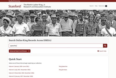 Stanford's King Institute Documents Search Engine
